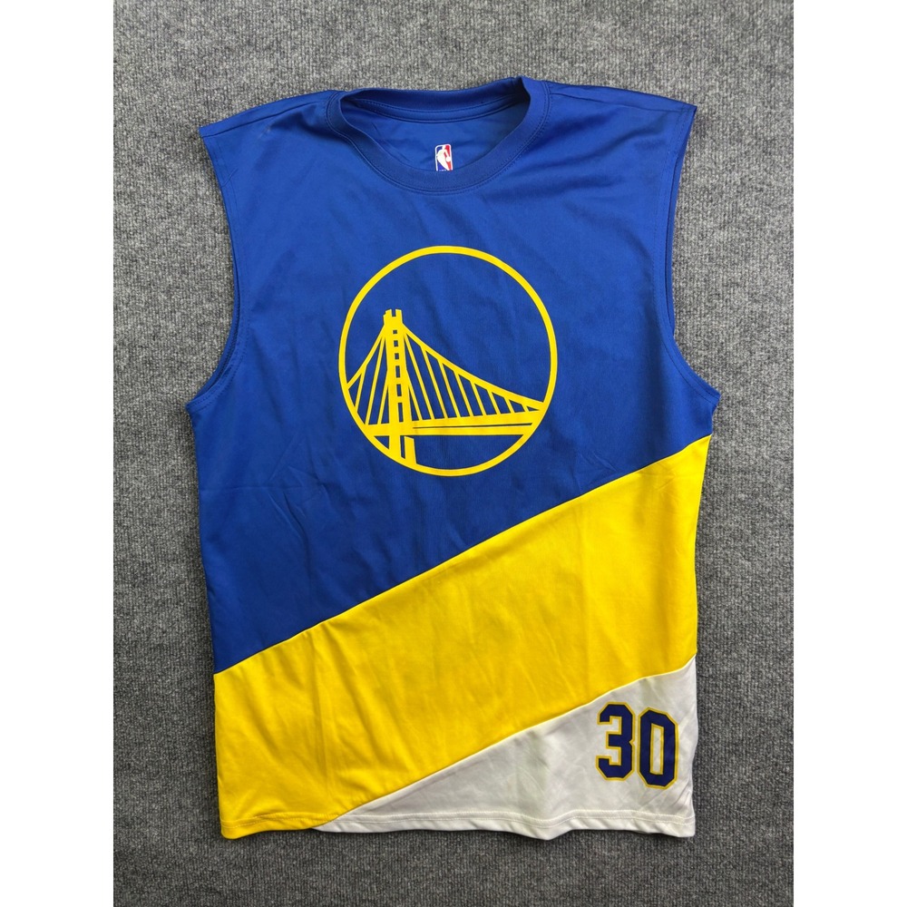 NBA Golden State Warriors Sleeveless Shirt Mens Large Blue Curry 30 Basketball